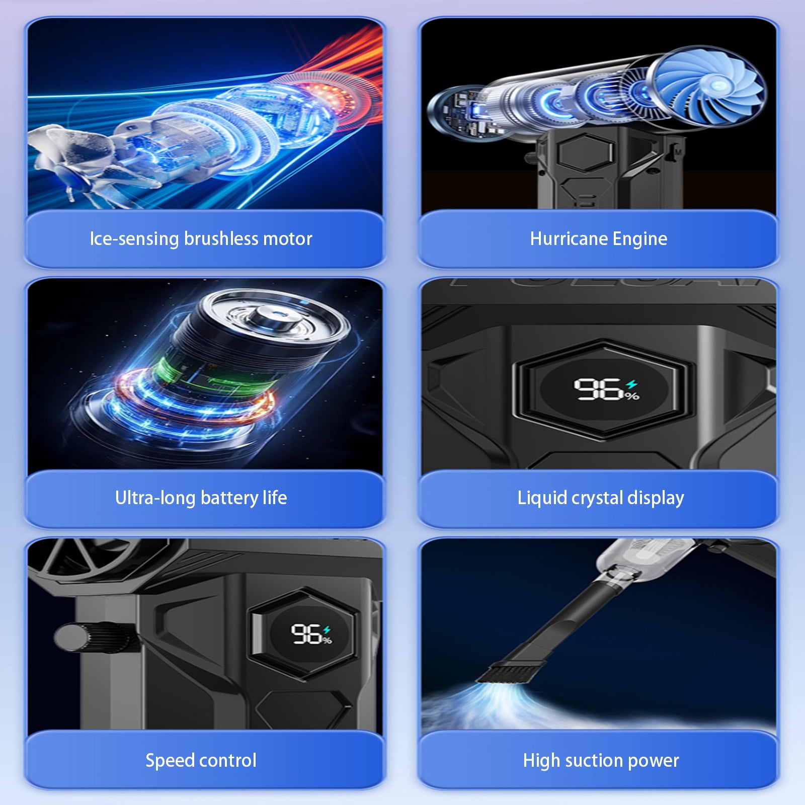 Small USB Powered Boosts Blower 580000 High Speed Air Dusters Ergonomic Grip For Electronics Car Cleaning Use