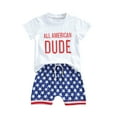 thumbnail image 1 of TheFound Ensemble de Vêtements pour Garçons Blanc Manches Courtes Col Rond Hauts et Shorts, 1 of 9