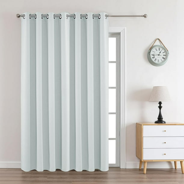 Cortinas Joydeco blancas de 229 cm de largo, 1 panel, con aislamiento térmico