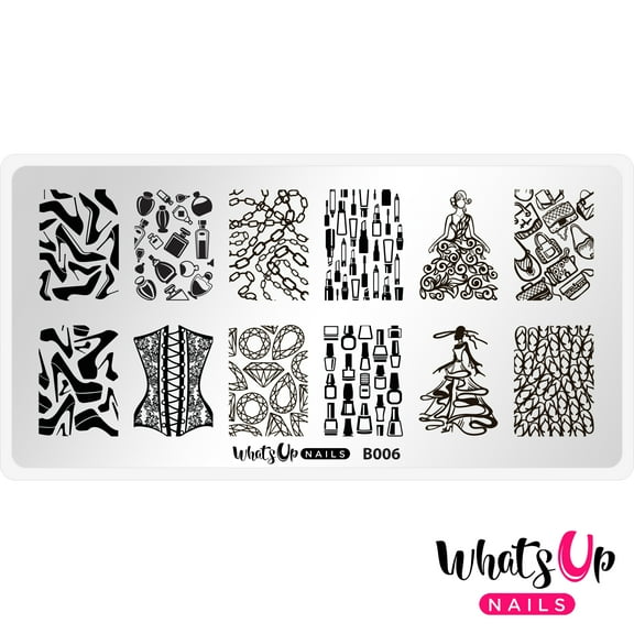 Whats Up Nails B006 A Lá Mode Metal Stamping Plate for Nail Art Design