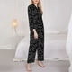 thumbnail image 3 of Balery Chemistry Formulas 1 Conjunto de Pijama con Estampado para Mujer, Conjunto de Dos Piezas con Manga Larga, Ropa de Dormir Suave con Bolsillos, Pijamas Cómodos-XX-Large, 3 of 7