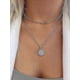 thumbnail image 4 of Collar con letras bañado en oro de 18 quilates y platino Yuxing con dije inicial del alfabeto modelo 30688 V, 4 of 5