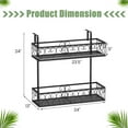 thumbnail image 2 of Gymax 2-Tier Flower Pot Holder Balcony Hanging Rack Railing Shelf w/ Adjustable Hooks, 2 of 10