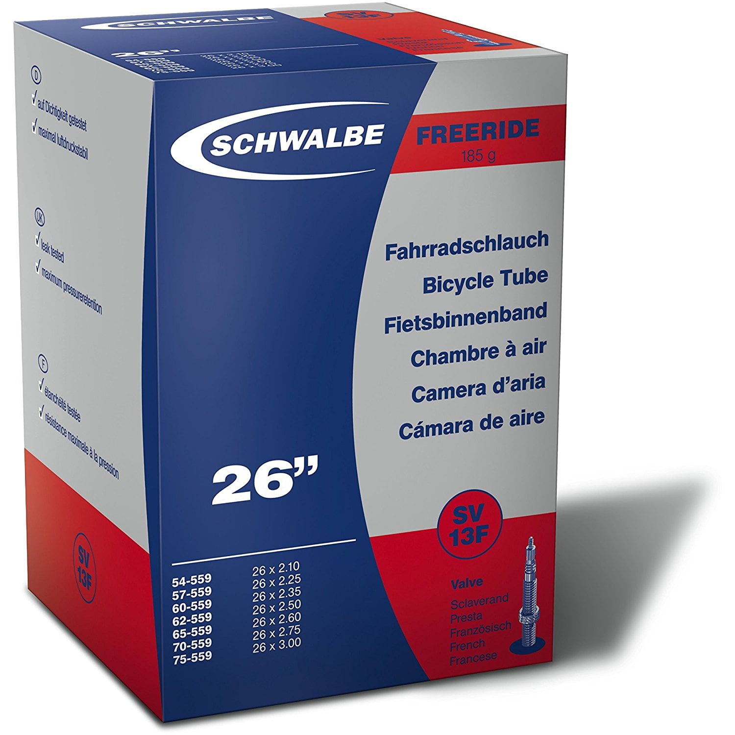 Black 26 Inch for sale online Schwalbe Sv13 Presta Extra Long Valve Inner Tube 