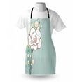 thumbnail image 3 of Flower Apron Romantic Rose Sign of Eternal Love with Pearls The Purity Icon Print, Unisex Kitchen Bib Apron with Adjustable Neck for Cooking Baking Gardening, Baby Blue White and Pink, by Ambesonne, 3 of 3
