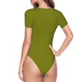 thumbnail image 4 of Balery Olive Women's Short Sleevee Crew Neck Bodysuit Tops Short Sleeve Tops Basic-XX-Large, 4 of 9