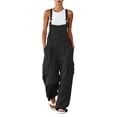 thumbnail image 3 of QSAWXQZ Womens Wide Leg Cargo Overalls Adjustable Straps Sleeveless Pockets Bib Jumpsuit Casual Pants XL, 3 of 6