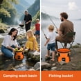 thumbnail image 5 of 5 Gallon Bucket for Cleaning, Collapsible Mop Bucket Wash Basin Foldable Car Wash Buckets for Fishing Shower Travel, Portable Water Storage Containers for Household RV Essentials and Beach Supplies, 5 of 6