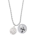 thumbnail image 1 of Delight Jewelry Silvertone Baby on Board with Feet Silvertone Script Initial Disc - H - Charm Necklace, 20"+3", 1 of 4