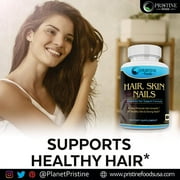 Pristine Foods Hair, Skin & Nails Vitamins with Biotin & Vitamins A, C, E - 60 Capsules