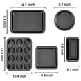 thumbnail image 5 of Kitchen 5-piece Nonstick Bakeware Set - Round/square Cake Pans  Muffin Pan Loaf Roast & Baking Sheets, 5 of 8