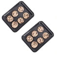 thumbnail image 2 of Small Baking Sheet Nonstick 9.45 X 7.09 Inch Inner 7.5x6 8 Inch Mini Cookie Tray Toaster Conventional Oven Pan No Warp No Rust Magnetic Bakeware for 1 to 2 person 2 Pack, 2 of 7