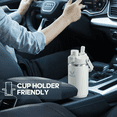 thumbnail image 6 of GEDUX 32oz Stainless Steel Tumbler with Handle and Straw, Vacuum Insulated Water Bottle with 2-in-1 Lid (Chug/Straw) and Silicone Boot，Keeps Drinks Hot and Cold, 6 of 6