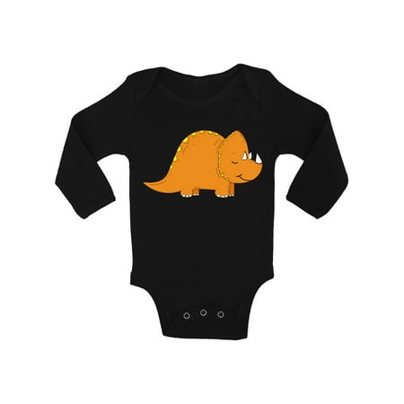

Awkward Styles Triceratops Romper Baby Bodysuit Long Sleeve Dinosaur One Piece Top for Newborn Baby Dinosaur Gifts for Babies Cute Dinosaur Clothes for Baby Girl Animal Bodysuit for Baby Boy