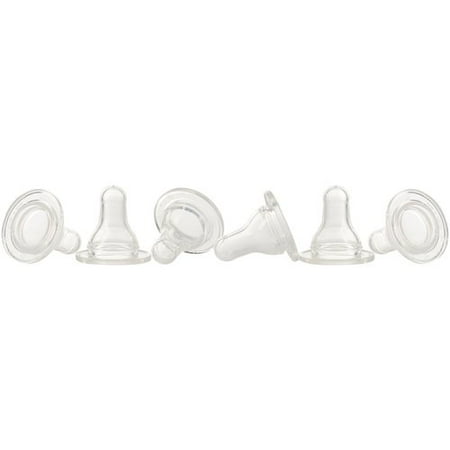 Evenflo Classic Medium Flow Silicone Nipples, 6 count