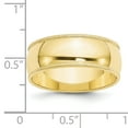 thumbnail image 4 of 10K Yellow Gold 8mm Milgrain Half Round Band Ring Size 7, 4 of 7