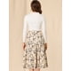 thumbnail image 5 of Falda Midi Floral Allegra K Albaricoque L, 5 of 6