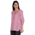 thumbnail image 4 of Moomaya Plain Cotton Tunic Kurti For Women Schiffli Embroidered Summer Top, 4 of 8