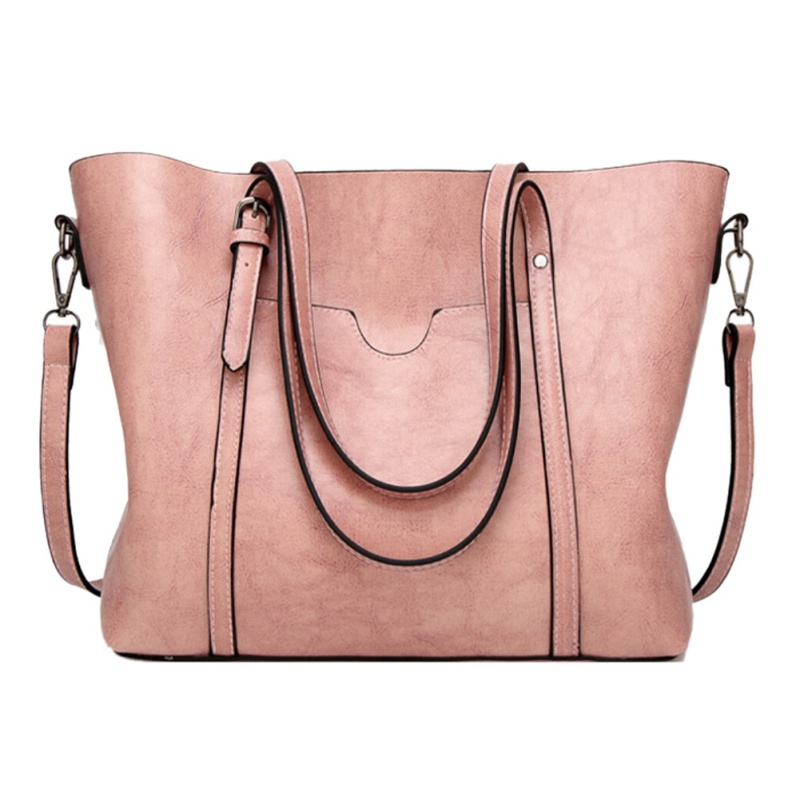 Oil Wax Leather Women Handbags Shoulder Bag Top Handle Satchel Big