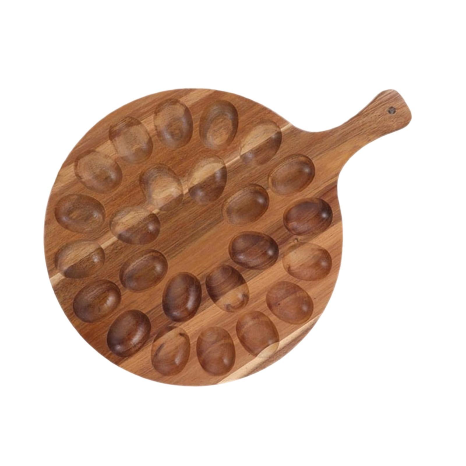 Fiocias Deviled Egg Platter Charcuterie Board Deviled Egg Tray Container with Handle for