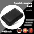 thumbnail image 3 of Banco de energía de carga portátil para teléfono móvil, batería externa de 5V, 2A, chaleco de calentamiento rápido, chaqueta, equipo de calefacción eléctrica, 10000mAh, 3 of 4
