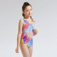 thumbnail image 2 of XZNPDUCQ Swimsuit Swimwear Girls Baby Fashion Training Summer Clothes Print Kids 211Y Girls Swimwear Swimming Suit For Girls 6-7 Years Orange, 2 of 8
