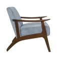thumbnail image 3 of Lexicon Fauteuil d'Appoint en Velours Bleu Gris, 3 of 6