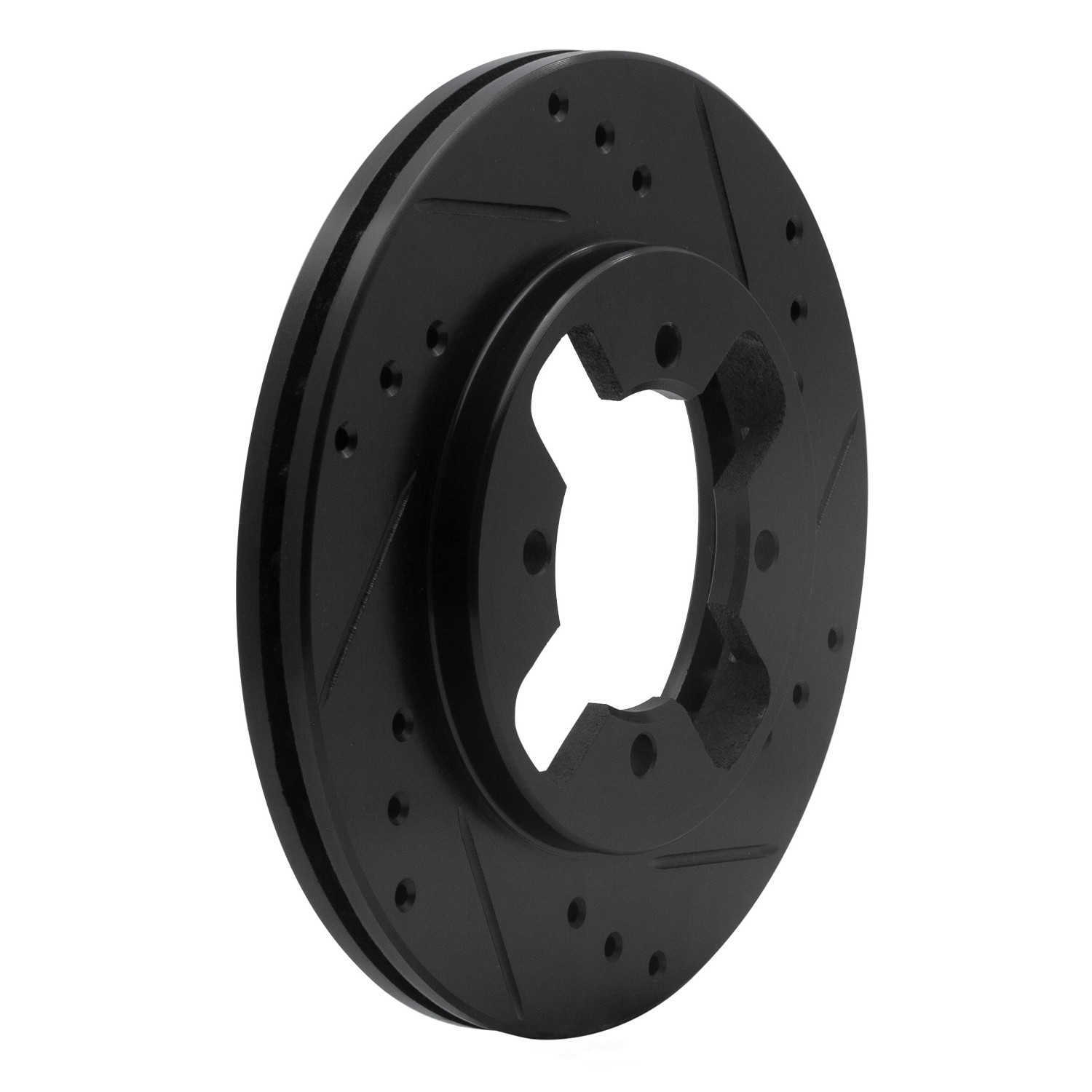 Dynamic Friction Company 633-67074R DFC Brake Rotor - Drilled And Slotted - Black