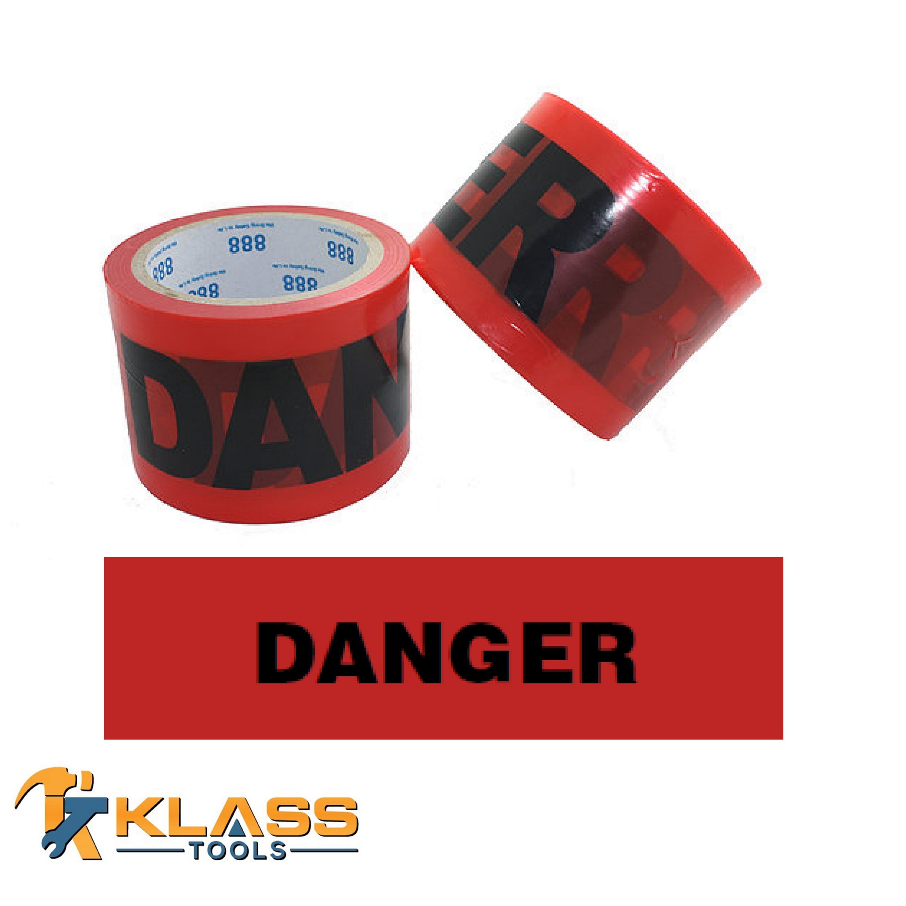 Danger Tape 3" x 300 FT (100 Yards) (20 Rolls)