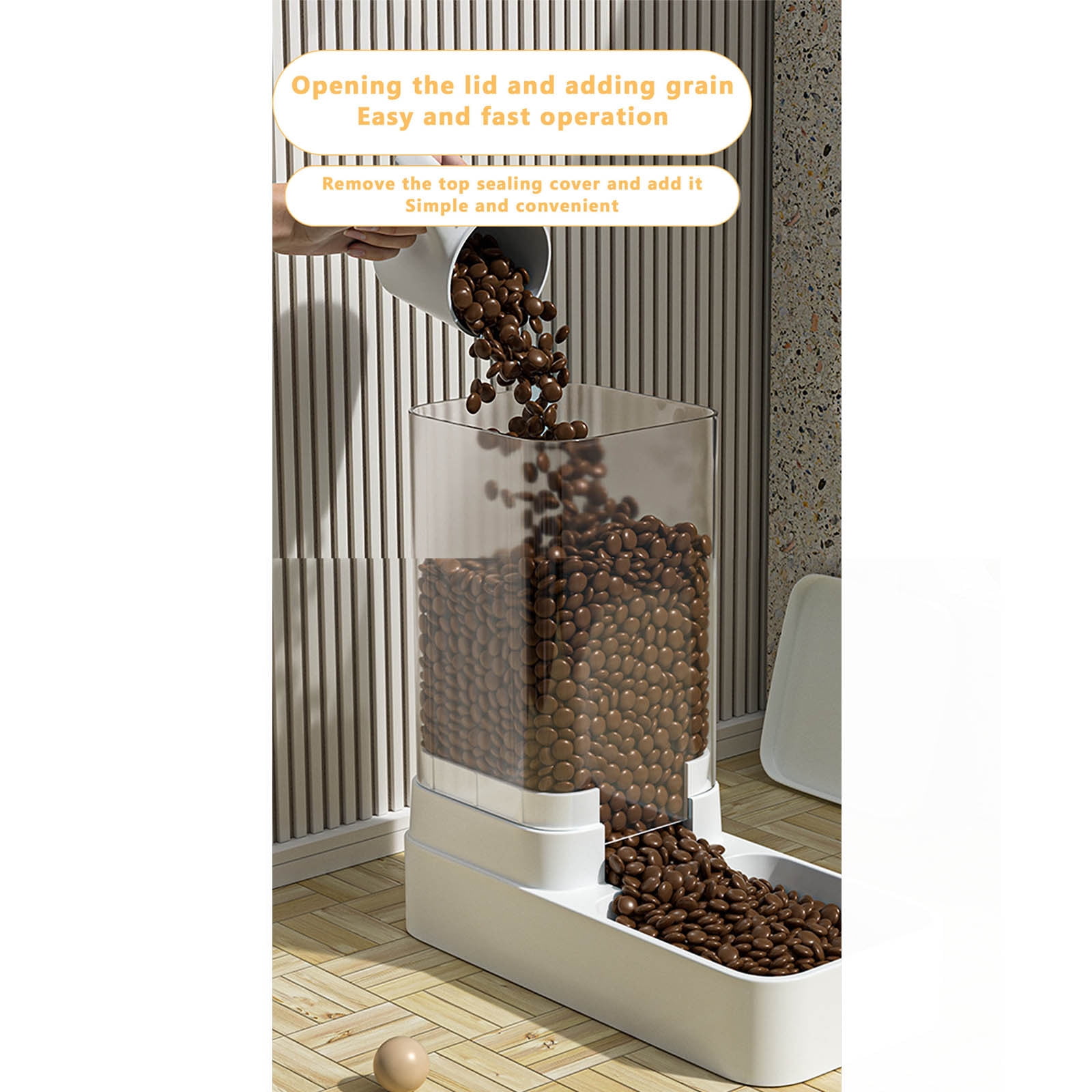 EGYMEN Automatic Pet Feeder, Programmable Pet Feeding Station for Cats and Dogs, Self-Dispensing Food Dispenser with Water Bowl, Eco-Friendly Pet Feeding and Watering Solution