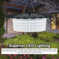 thumbnail image 3 of Solar Pendant Light Waterproof LED Shed Light 360 Degree Illumination Support 5 Light Modes Motion, 3 of 8