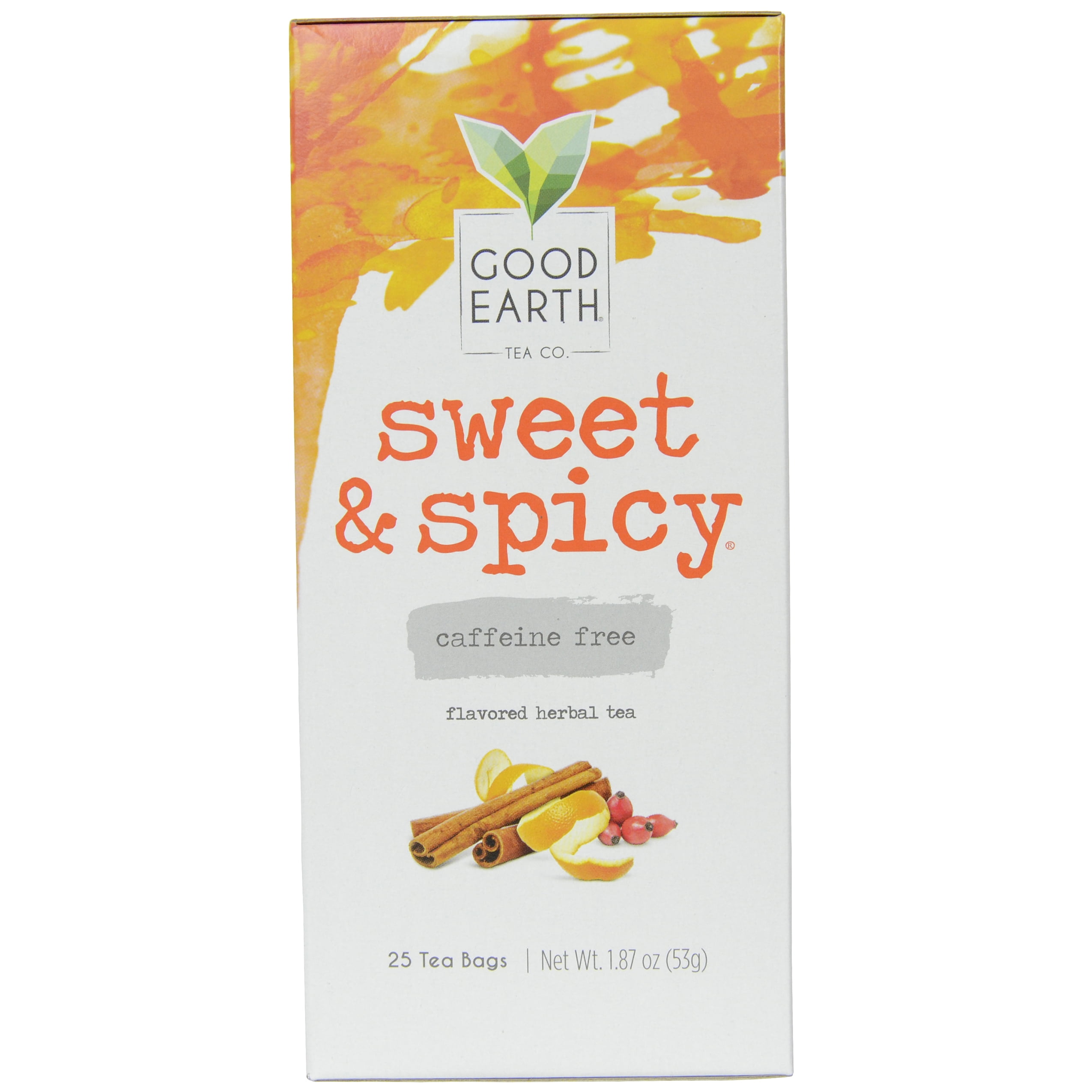 Good Earth Sweet And Spicy Tea Health Benefits Good Earth 25ct Sweet & Spicy Caffeine Free Herbal Tea Bags - Walmart
