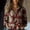 Red, variant on Womens Tops Stylish Print Long Sleeve Cotton Button Blouse Spring Summer Shirts for Women Black L