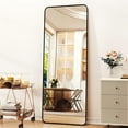 thumbnail image 6 of Lumora 64"x21.2" Floor Full Length Mirror Standing Mirror with Rounded Corners, Black, 6 of 6