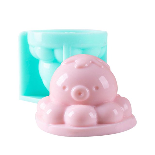 Molde de silicona LUVCLS para pudines 3D en forma de pulpo para hornear chocolate DIY