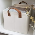 thumbnail image 5 of 2-Pack Shelves Baskets for Organizing 10.24" Storage Bins Large Fabric Closet Organizers with Handles Metal Frame, 5 of 5