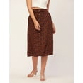 thumbnail image 3 of Moomaya Printed A-Line Skirt For Women, Front Buttoned Midi Skirts, 3 of 9