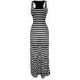 thumbnail image 1 of Peach Couture Racerback Summer Maxi Dress Striped Solid Sundress (Large, Grey), 1 of 1