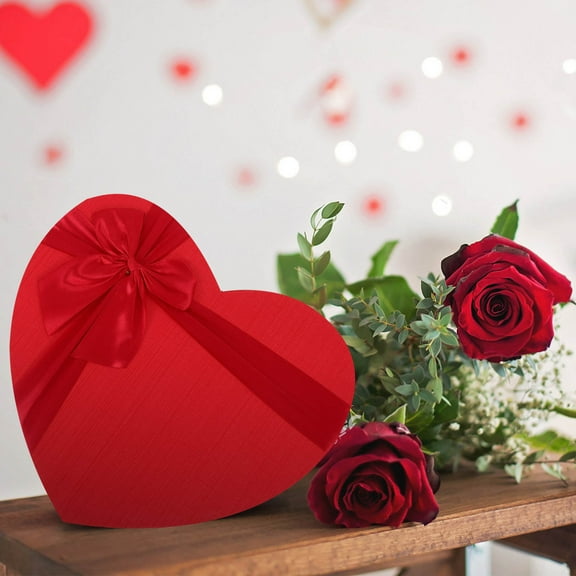 LABSERRON Heart present Box Red Heart Shaped present Box Paper Valentines Day 1Pcs 10.6x8.3x4.1in