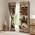 thumbnail image 3 of Erosebridal Winter Wildlife Wolf Quilt Print Blackout Curtains Set of 2 (52x84 Each), Cabin Decor Window Curtains for Men and Women, 3 of 6