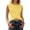 Yellow, variant on Tees for Women Women's Slim Fit Sleeveless Top with Back Straps Crossover Hem Yellow L