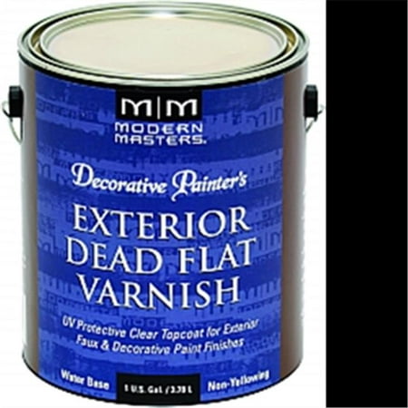 MODERN MASTERS DP612 1 Gallon Exterior Dead Flat Varnish - Clear Top