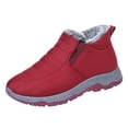 thumbnail image 2 of Women Winter Warm Snow Boots,Wide Toe Lightweight Furry Lining Thermal Winter Shoes,with Arch Support,Casual Outdoor Slip On Waterproof Hiking Short Boots, 2 of 5