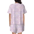 thumbnail image 6 of Susaid Shells Pearl Print Women's Pajama Set, Button-Up Sleepwear with Elastic Waist Shorts, Perfect for Lounging, Yoga, Beach, and Casual Wear-Medium, 6 of 7