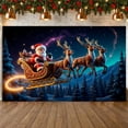 thumbnail image 3 of Festive Design Santa Claus Christmas Sleigh Winter Scene Holiday Banner for Christmas Party Celebration Seasonal Decoration, 3 of 9