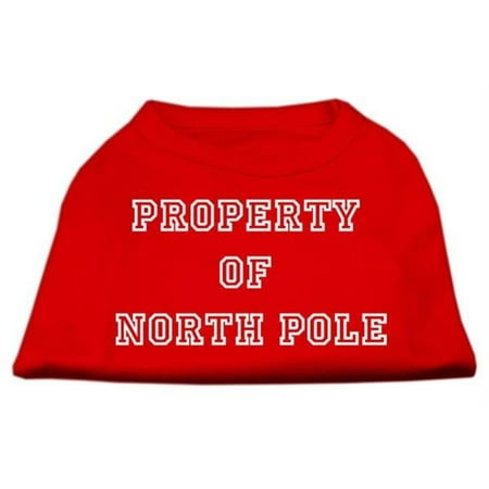 Mirage Pet Products Property of North Pole Screen Print Shirts Red XS - 8