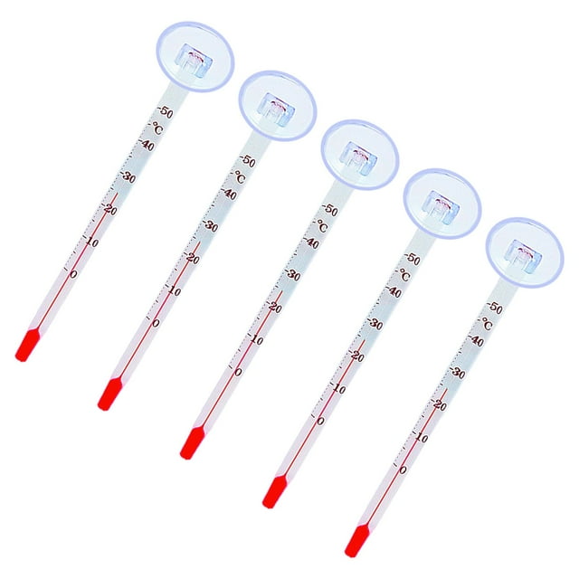 BELOVING 5 Pieces Aquarium Thermometer Easy Read for All Water Types with Suction Cup stick