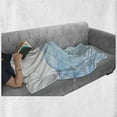 thumbnail image 6 of Ocean Soft Flannel Fleece Throw Blanket, Sea Waves Illustration Features Liquid Ocean Motion Water Image, Cozy Plush for Indoor and Outdoor Use, 50" x 70", Pale Blue White, by Ambesonne, 6 of 6