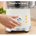 thumbnail image 6 of Plum Chef 10.5-Cup Food Processor and Vegetable Chopper, 5 Stainless Steel Blades & Dough Blade, 3 Modes for Slicing, Shredding & Kneading, Dishwasher Safe, Beige, 6 of 6