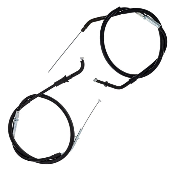 Niche Push Pull Throttle Cable Set for Kawasaki Ninja ZX11 ZX1100C ZX1000D 54012-1504 54012-1505 MK1005899